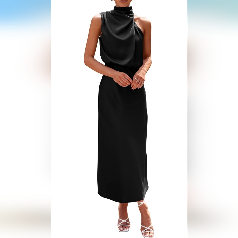 Pretty Garden Satin Sleeveless dress